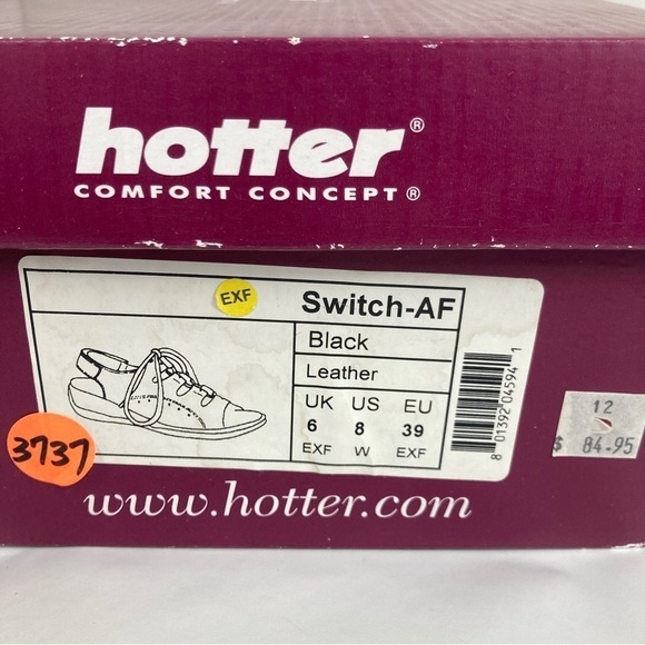 Hotter Switch Leather Comfort Sandals Black NEW IN BOX Size 8 - Picture 3 of 8